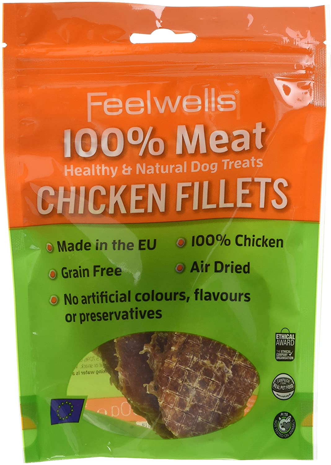 Feelwells 100% Meat Treats Chicken Fillets. 10 x 100g packs, 100 g (Pack of 10)