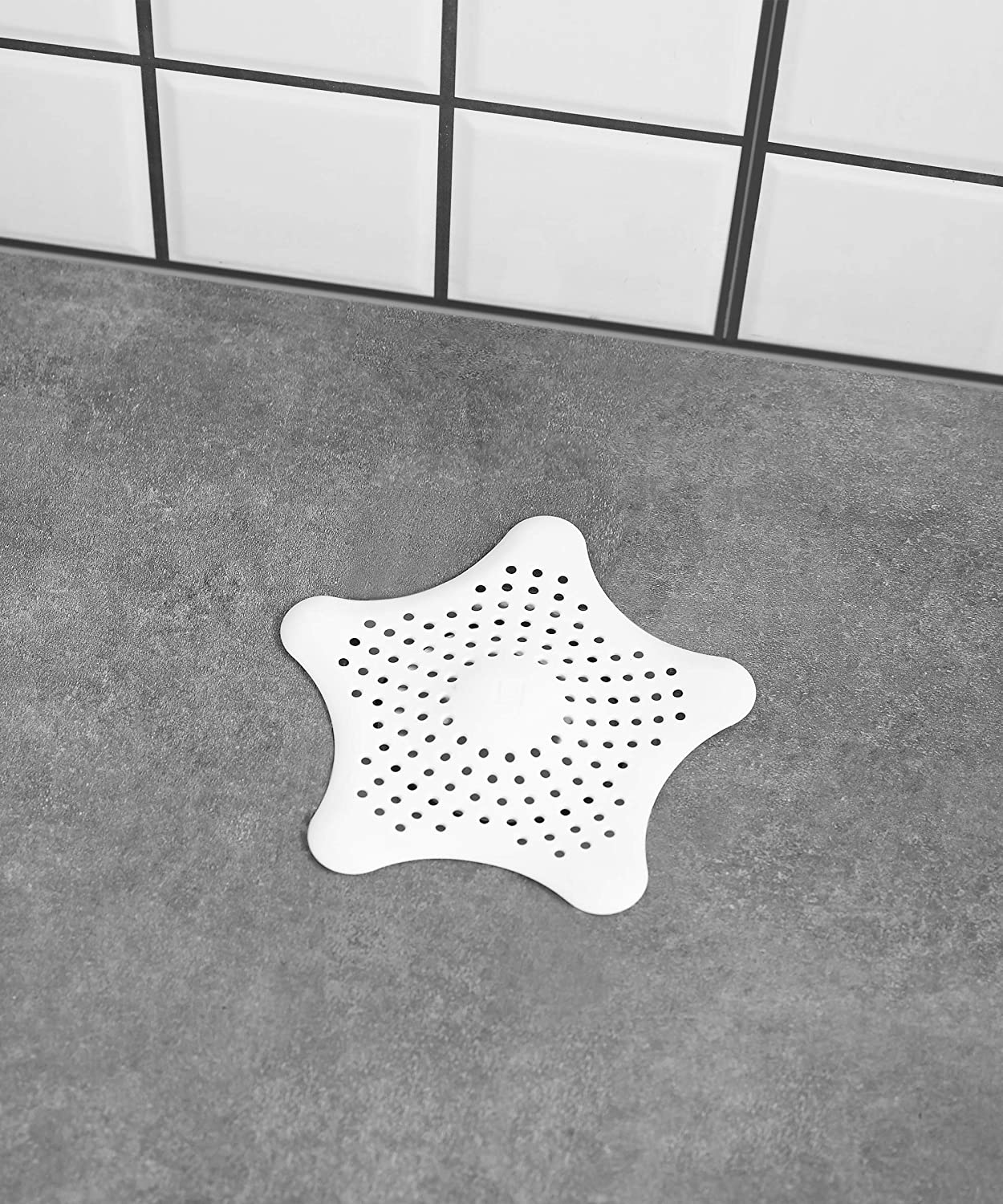 Umbra Starfish Hair Catcher, Fun Drain Cover Fits Most Standard Tub and Shower Drains, 6" Diameter, White - Image 4