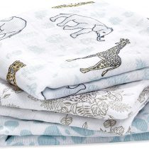 aden + anais 100% Cotton Muslin Musy Squares, Multi-use Baby Cloths for Girls & Boys, 70x70cm, Ideal Newborn & Infant Nursing Set, Perfect Shower Gifts, 3 Pack, Jungle
