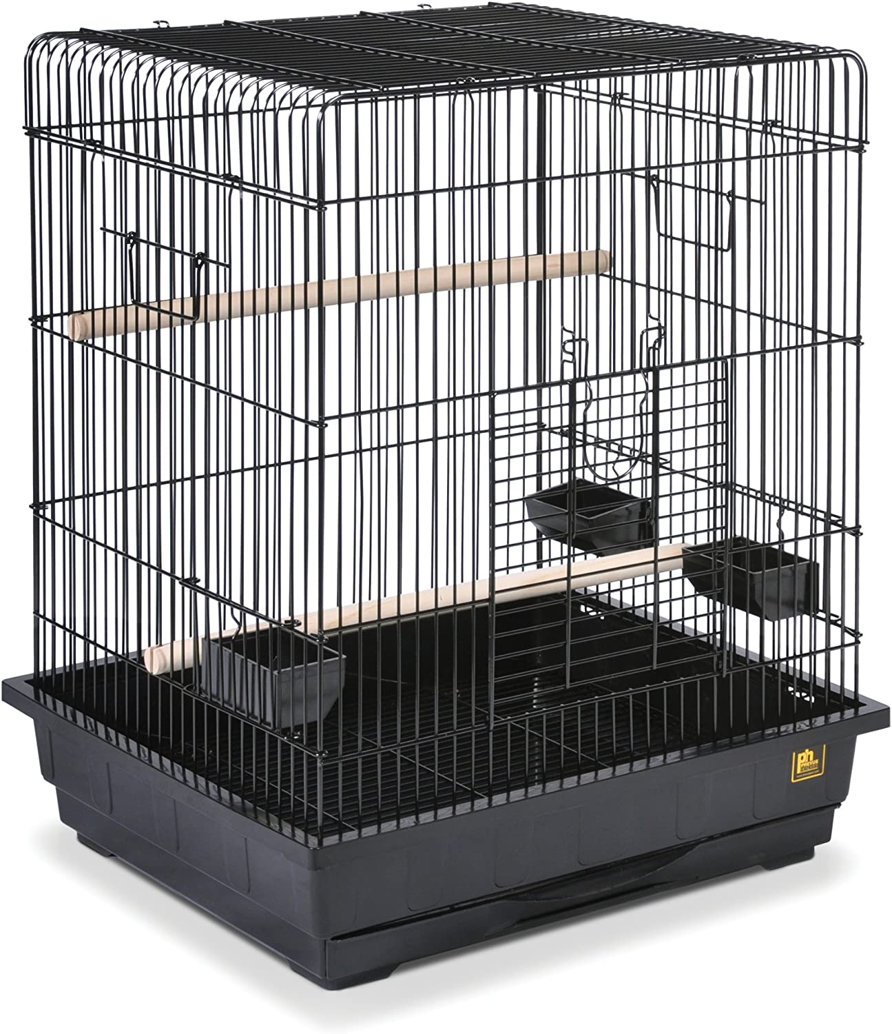 Prevue Pet Products Square Roof Parrot Cage, Black, 64 cm L x 53 cm W x 75 cm H