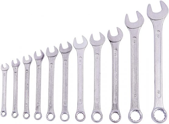 Amtech K0400 Combination Spanner Set, Drop Forged and Chrome Plated Spanners, 6mm to 19mm - Image 3