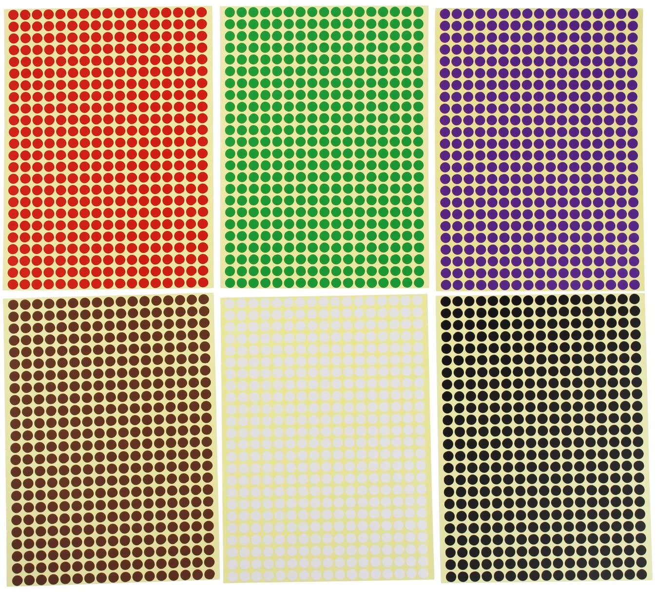 LJY 6mm Round Dot Stickers Color Coding Labels, 12 Different Assorted Colors, 36 Sheets, 14688 Dots in Total - Image 4