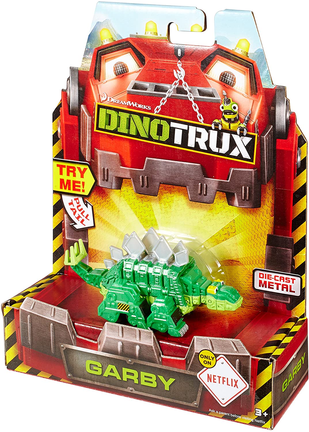 Dinotrux Diecast Garby Vehicle, Green - Image 3