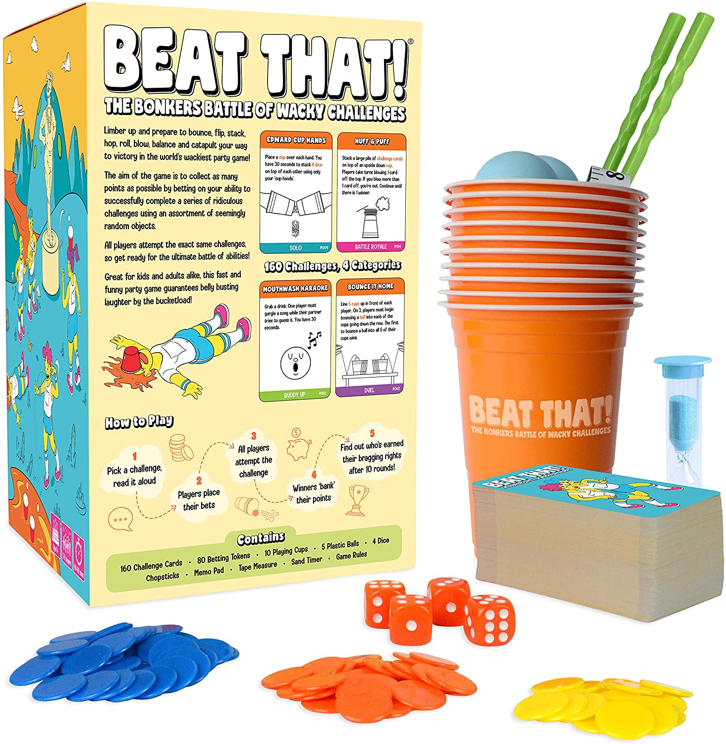 Gutter Games Beat That Game, The Bonkers Battle of Wacky Challenges, Family Games for Kids and Adults, Card and Board Game - Image 2