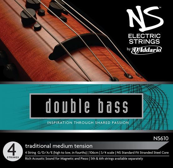 D'Addario NS Electric 3/4 Scale Medium Tension Single D String for Traditional Bass