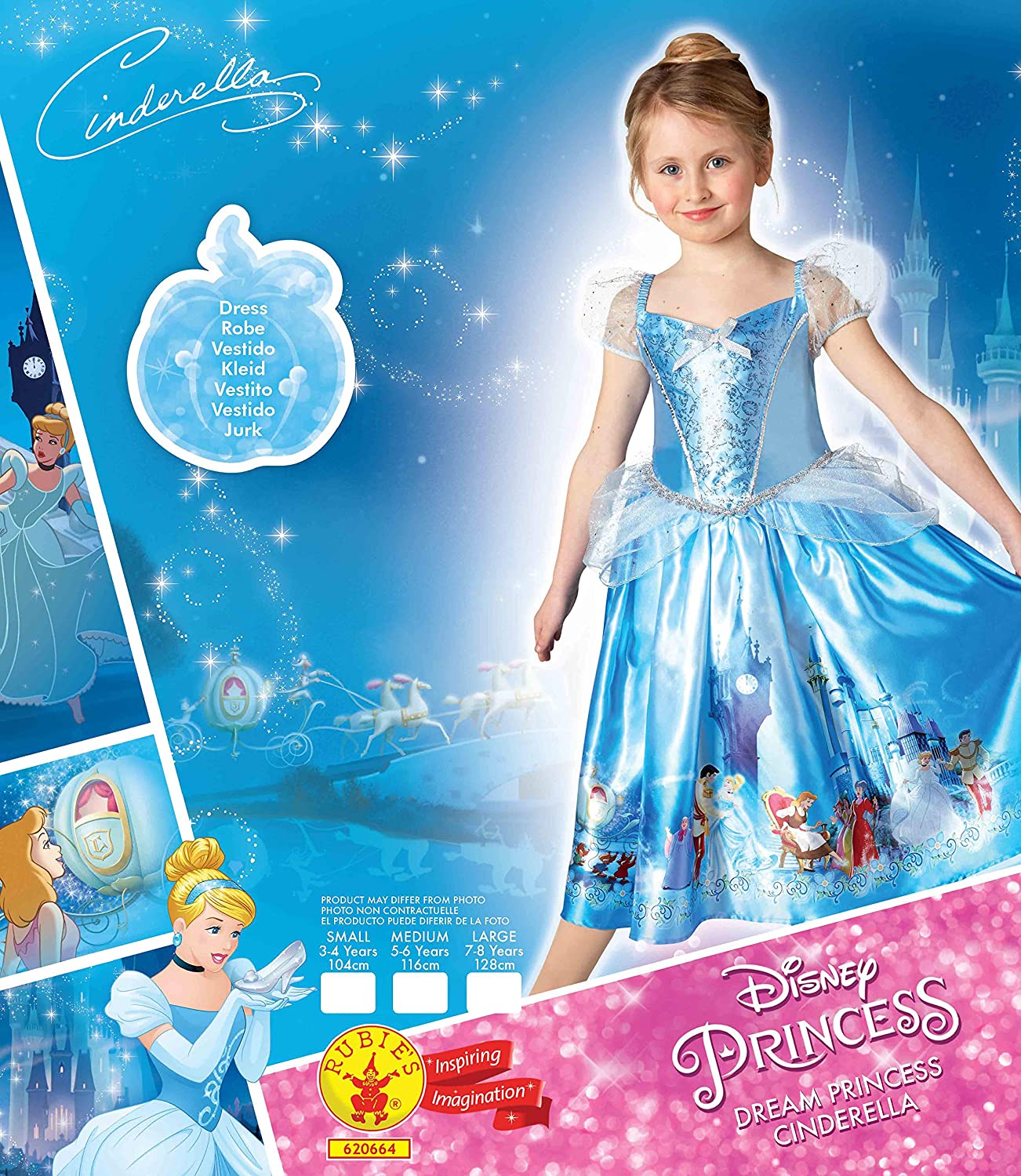 Rubie's Official Ombre Witch Girl's Halloween Costume - Child Size Medium (5-6 Years), Dress & Hat Included - View #8
