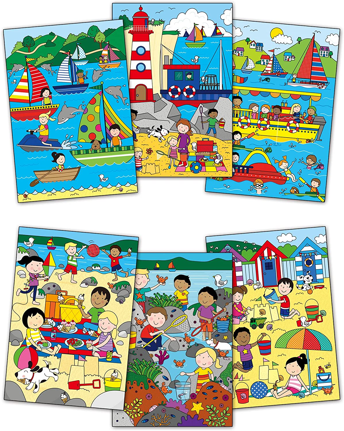 Galt Toys, Water Magic - Look and Find at The Seaside, Colouring Books for Children Ages 3 Years Plus, multi, medium - Image 2