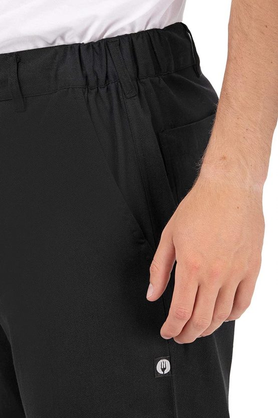 Chef Works A674-M Executive Chefs Trouser, Medium, Black - Image 4