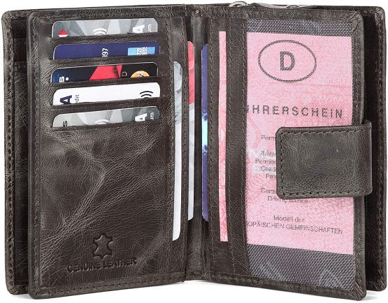 Ladies RFID Safe Designer Leather Purse Card Women Wallet Zip Pocket Boxed - Image 3