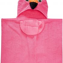 Zoocchini 100 Percent Cotton Kids Hooded Towel, Franny the Flamingo