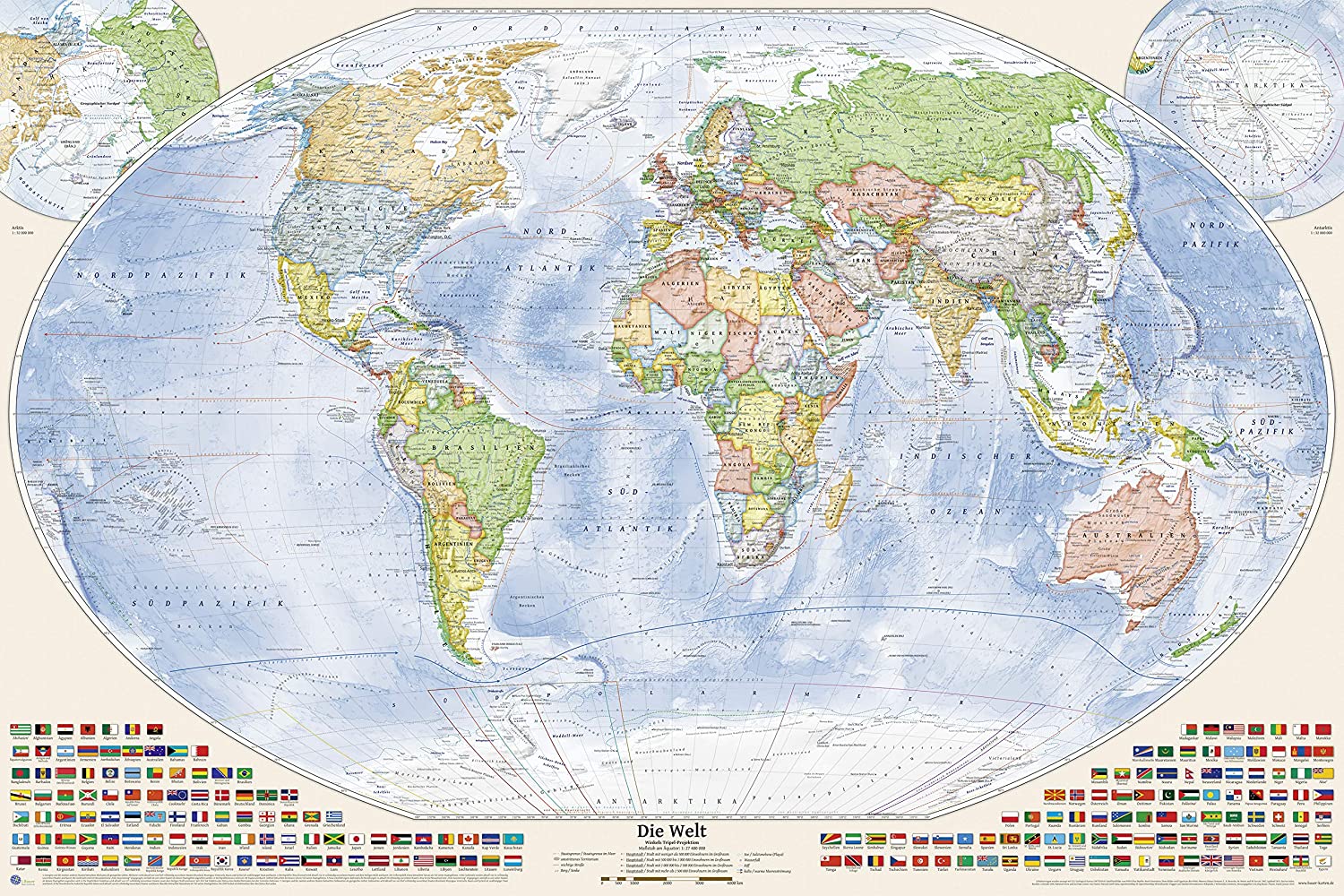 Political World Map (German Language) – BigaMart