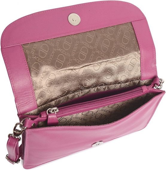 SADDLER Womens Real Leather Slim Cross Body Purse Clutch with Detachable Strap | Ladies Sling Bag - Perfect for Cell Phone, Cosmetics and Travel Cards | Gift Boxed - Image 4