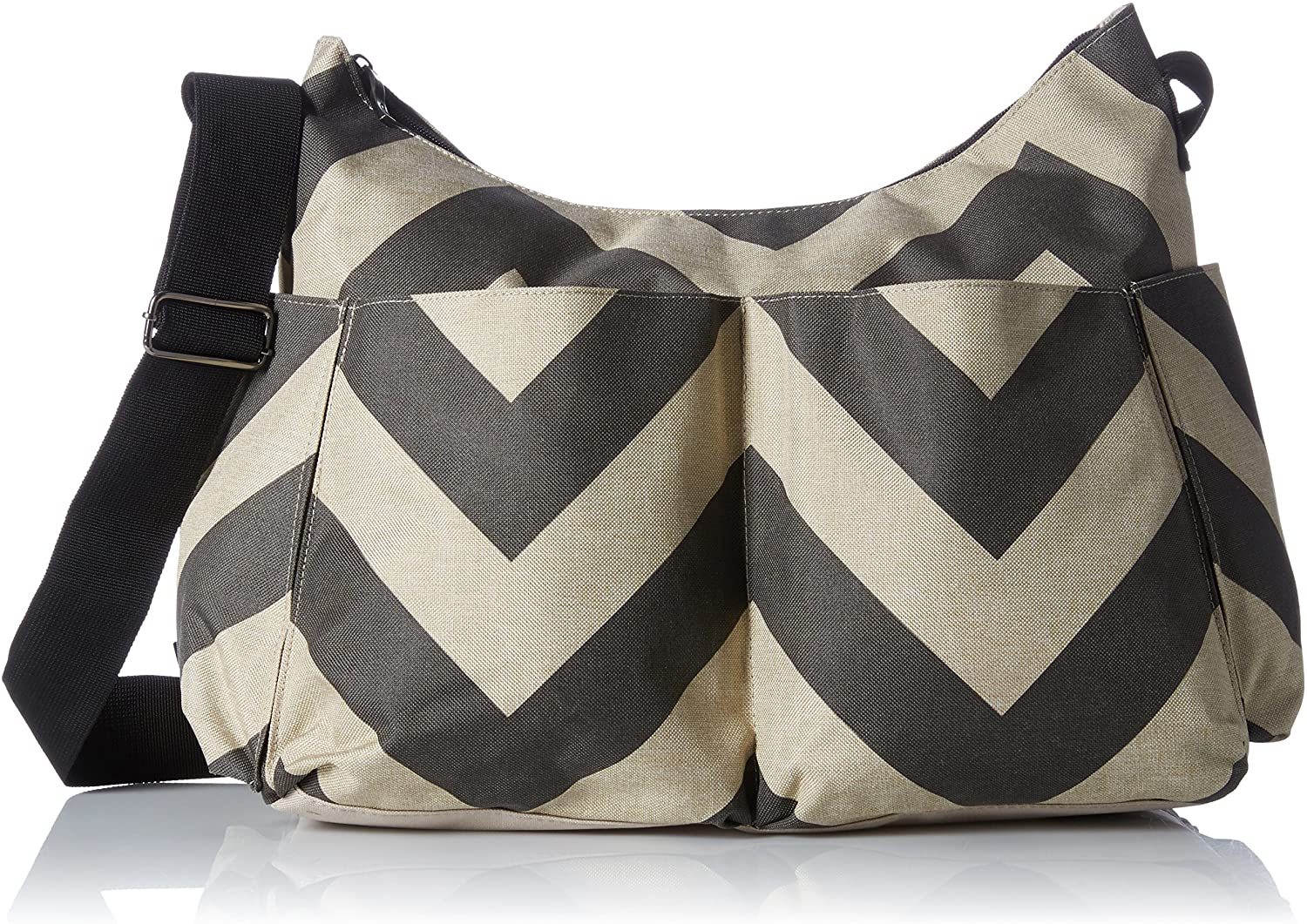 Ryco Capri Tote Nursery Bag, Black, Oatmeal/Black