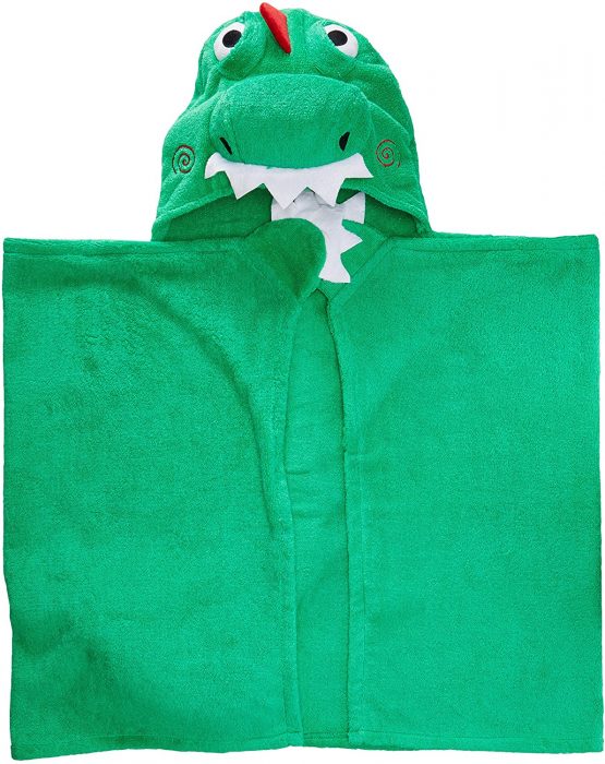 Zoocchini 100% Cotton Kids Hooded Towel - Devin The Dinosaur