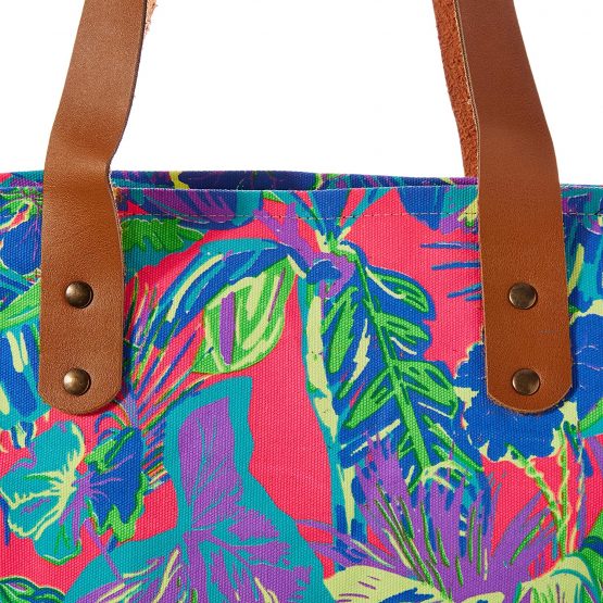 The Holiday Shop London Women's Canvas Beach Bag Tropical Canvas and Beach Tote Bag - Image 4
