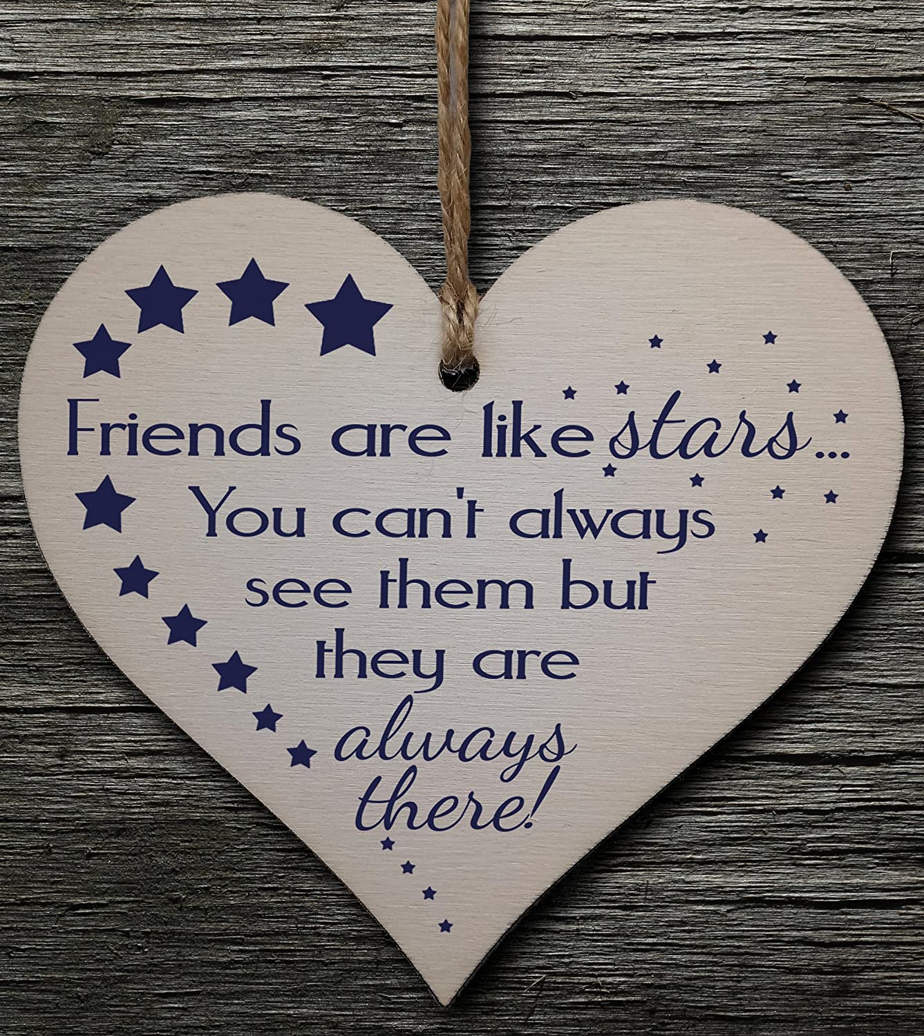 Friendship Heart Gift Plaque, Wooden Hanging Sign with Sentimental Message, Best Friend, Work Friend or BFF Present - Image 2