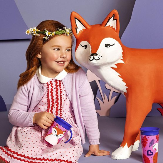 Munchkin Miracle 360 WildLove Sippy Cup, 9 oz / 266 ml, Fox - Image 2