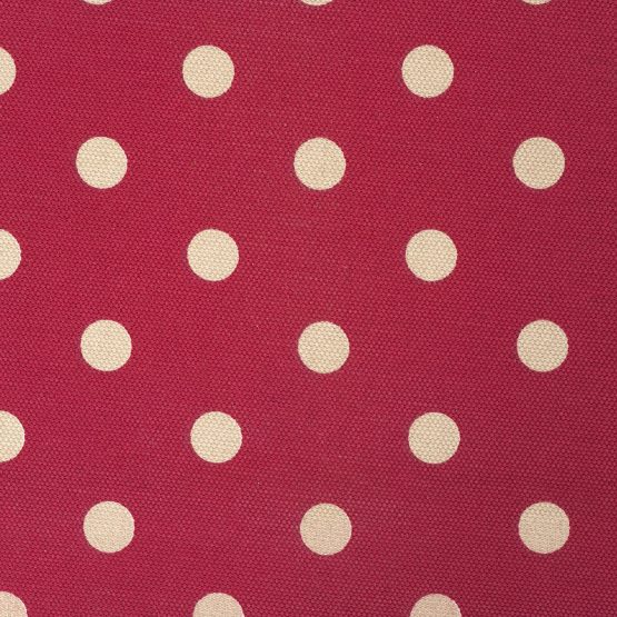 Hobby Gift Craft Bags, PVC Cotton, Red Polka Dot, 35x17x39 cm - Image 2