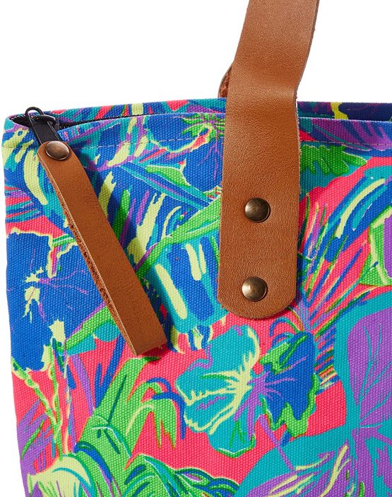 The Holiday Shop London Women's Canvas Beach Bag Tropical Canvas and Beach Tote Bag - Image 3