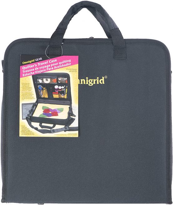 Dritz Omnigrid Quilter's Travel Case-13.5 x 14 x 2.5 inch, Black