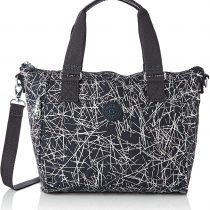 Kipling Amiel, Women’s Satchel, Multicolour (Navy Stick Print), 27x24.5x14.5 cm (B x H T)