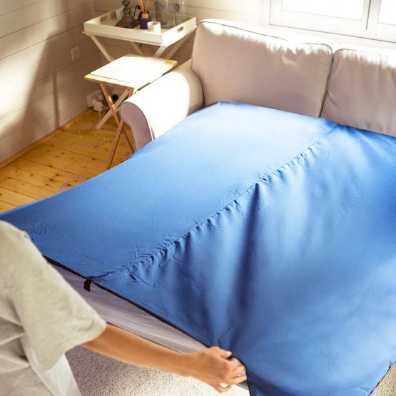 MIQIO 2in1 Cotton Sleeping Bag Liner and Lightweight XL Size Double Travel Bed Sheet - Image 3