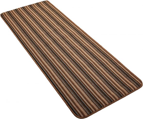 Dandy by William Armes, Ios Stripe Indoor Washable Runner, Chocolate, 180 x 67 - Image 2