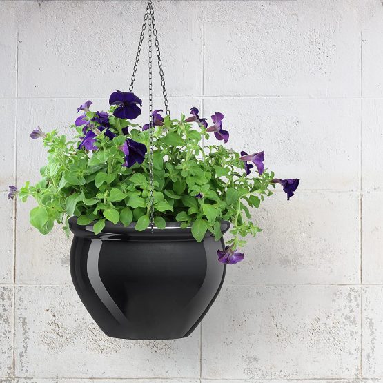 Emsa 501872 SIENA NOBILE hanging planter, ø 26 x 19 cm, anthracite - Image 3