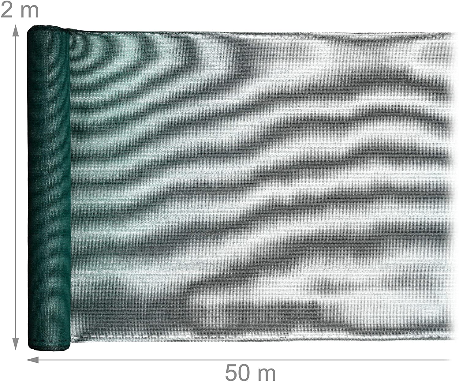 Relaxdays Fence Netting, Privacy Shield for Fences & Railing, HDPE Net, UV-Resistant, Weatherproof, 2 x 50 m, Green - Image 4