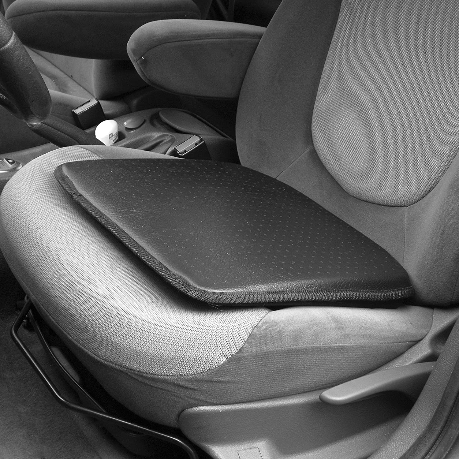 Carpoint 'Luxus' (Luxury) 0323291 Car Seat Pad in Black Leather Look, 40x40cm - Image 3