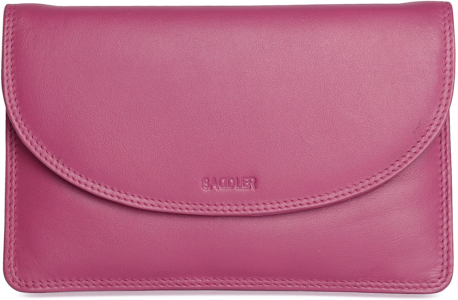 SADDLER "Isabelle Soft Leather Crossbody Bag - Slim Ladies Sling Purse, Magenta