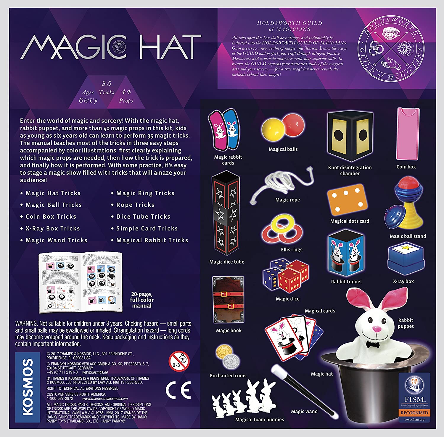 Thames and Kosmos 680282 Magic Hat, 40 Magic Props Inside, Learn and Perform for Your Friends and Family Ages 6+ - Image 3
