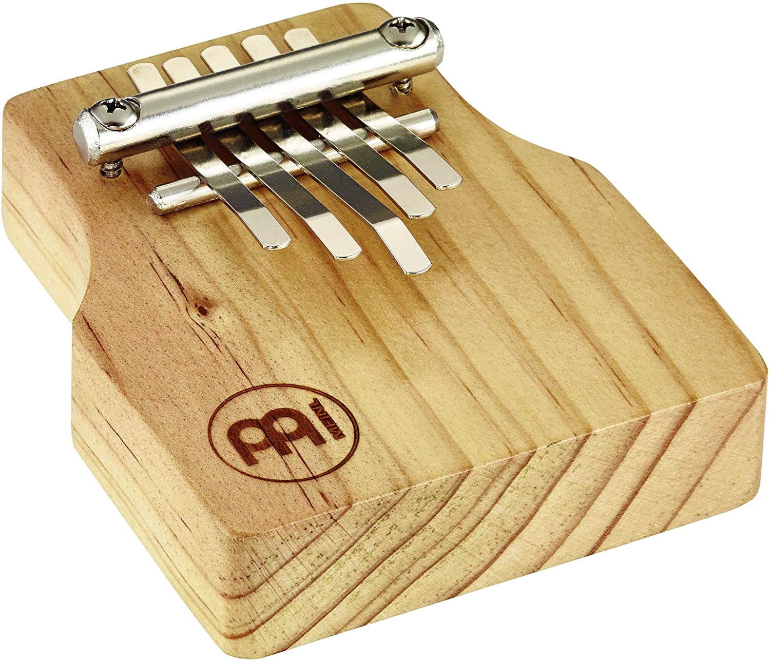 Meinl Percussion Solid Series Kalimba - Small Thumb Piano - Tuning G Sharp, C F F C - Pine / Steel, Natural / Chrome (KA5-S)