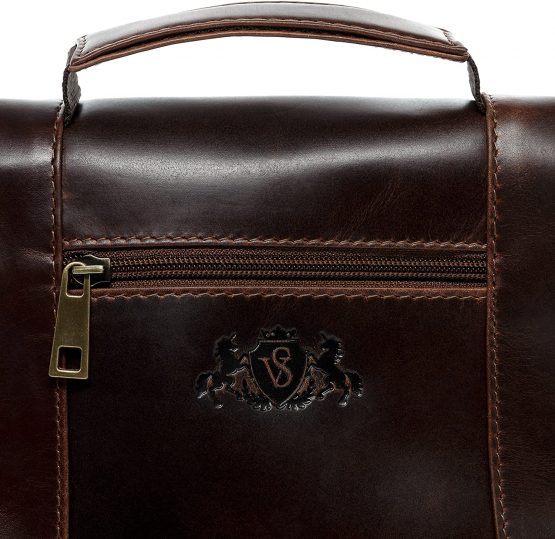 SID & VAIN Hanging wash Bag Heathrow Travel Overnight Wash Gym necesaire Real Leather Toiletry Bag with Hook Leather Bag Women Men Brown - Image 3