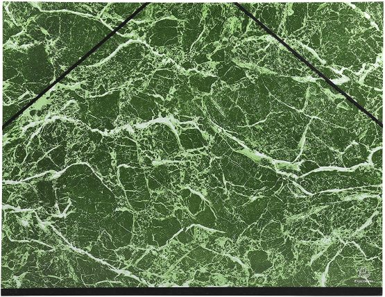 Exacompta Portfolio with Ribbon, 500 x 650 mm, - Marbled Green