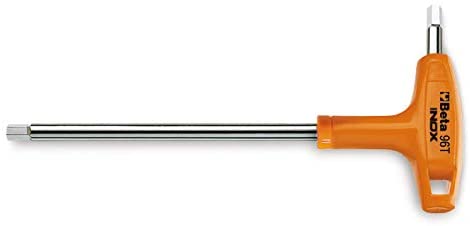 Beta 961935 Model 96T INOX 2.5 Offset Hexagon Key with High-Torque Handle, Stainless Steel, 2.5 mm Size, Orange