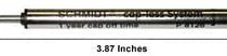 Schmidt Short P8126 Capless Rollerball Refill - Black - 3 Pack