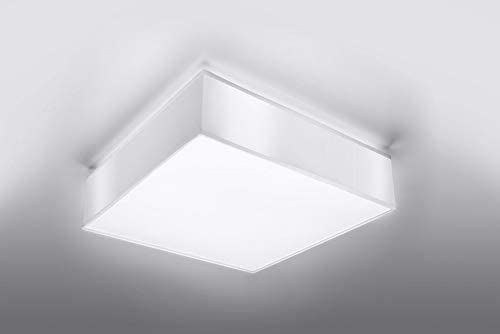 SOLLUX lighting Horus 45 Square Ceiling Lamp, Minimalist and Modern Design, E27 Replaceable Bulb (LED), 1x60 W, Easy Cleaning - Image 2