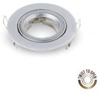 V-TAC Adjustable Round Recessed Bow Holder for Gu10 Attachment, Metallic Grey, 95mm - Image 3