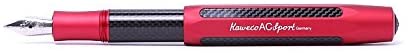 Kaweco AC SPORT Fountain Pen Red I Exclusive Fountain Pen for Ink Cartridges Including Retro Metal Box I Fountain Pen 13 cm I Nib: B (Broad) - Image 2