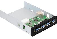 DeLOCK 61833 USB 3.0 Hub 4-Port for Internal 3.25-Inch Slot Black