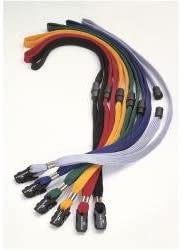 Durable Textile Lanyard 10 mm Blue, Dark Blue, 10 x 440 mm - Image 2