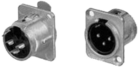 Neutrik NC3MDL1 XLR Chassis Male Connector, Silver