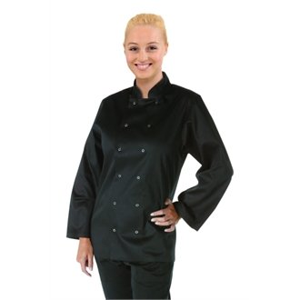 Whites Chefs Apparel A438-S Vegas Chefs Jacket, Size S, Black