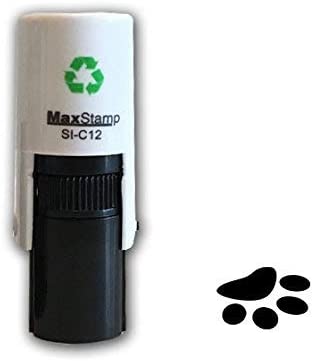 Paw Print Stamp - Loyalty Card Stamper - Self Inking Black Ink - Approx. 11mm, 11x11mm