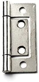Merriway BH03826 (2 Pcs) Bright Zinc Plated Flush Door Cupboard Hinge, 50 mm (2 inch) - Pack of 2 Pieces, 50mm