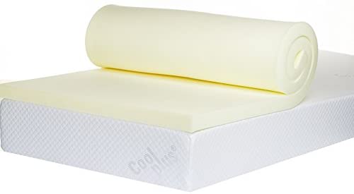 Southern Foam 2 Inch Double Memory Foam Mattress Topper, Yellow - Image 2