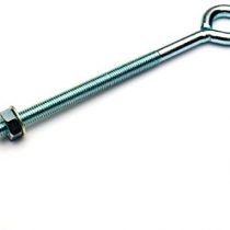 Merriway BH03591 Pack of 2 Eye Bolts with Nuts and Washers M6 x 100mm Silver Tone