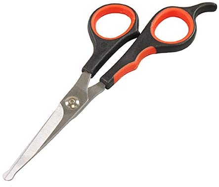 Rosewood Soft Protection Ear & Face Scissors for Dogs & Cats, Black and Silver