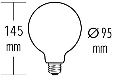 greenandco 4X Decorative LED Vintage Light Bulb, E27 G95 Amber, 4 Count (Pack of 1) - Image 4